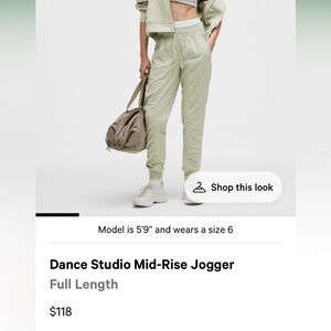 Lululemon Dance Studio Jogger, Full Length - size 2, Palm Court